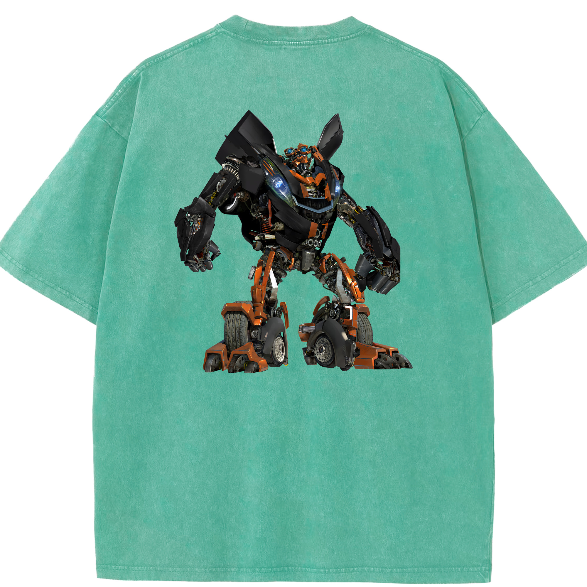 （画像用） Transformers トランスフォーマー 綿100% ヴィンテージ風 半袖Tシャツ（背面プリント）